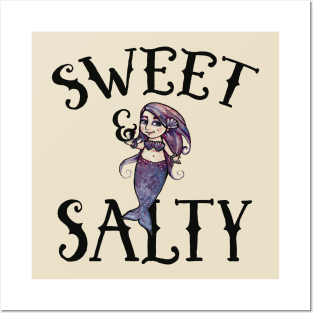 Sweet and Salty Mermaid Posters and Art